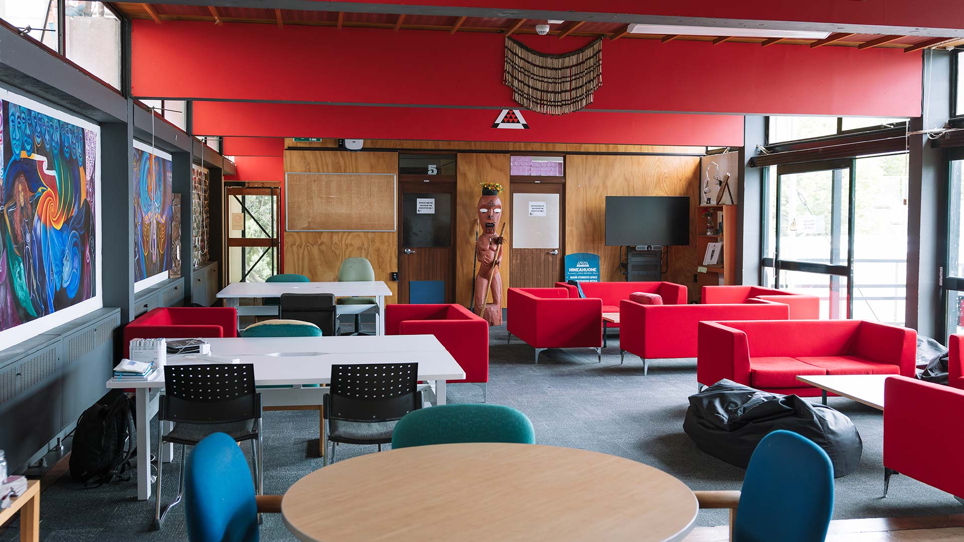 A wide shot of Hineahuone Maori student hub