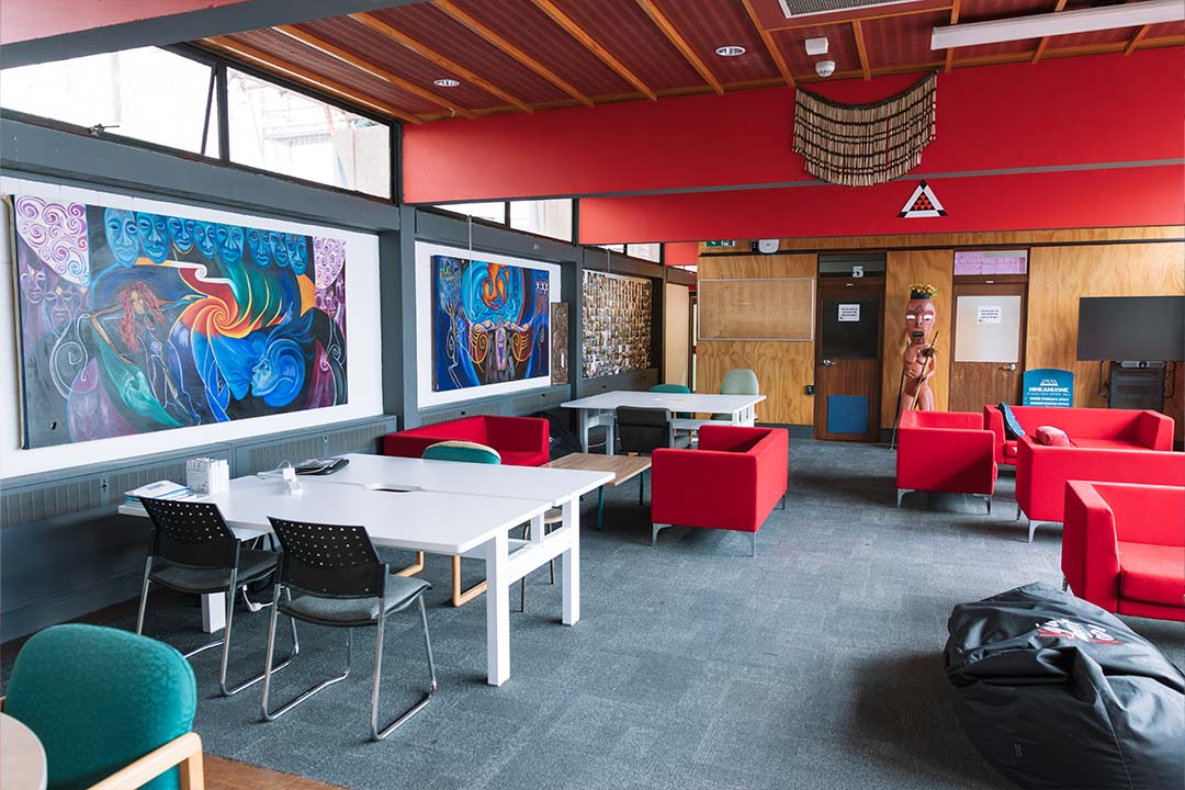 A photograph of the Hine space