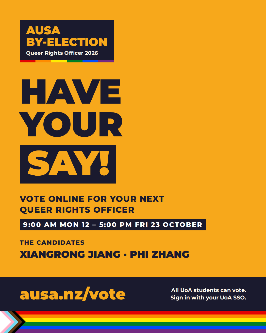 Poster for voting in the QRO Byelection